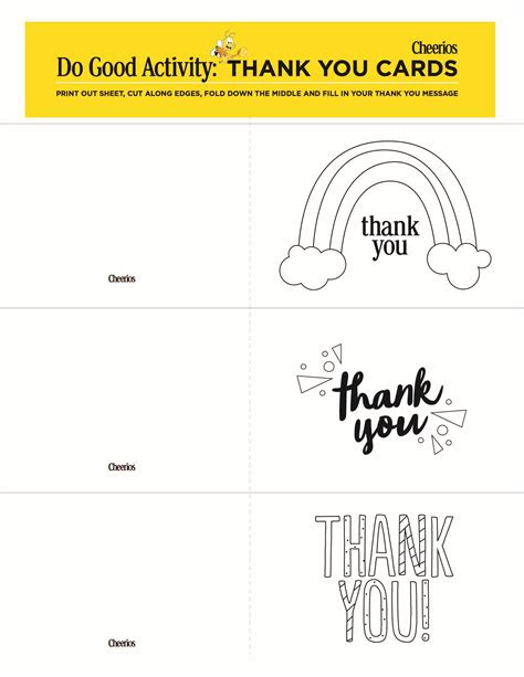  click to download these printable thank you cards for kids just print