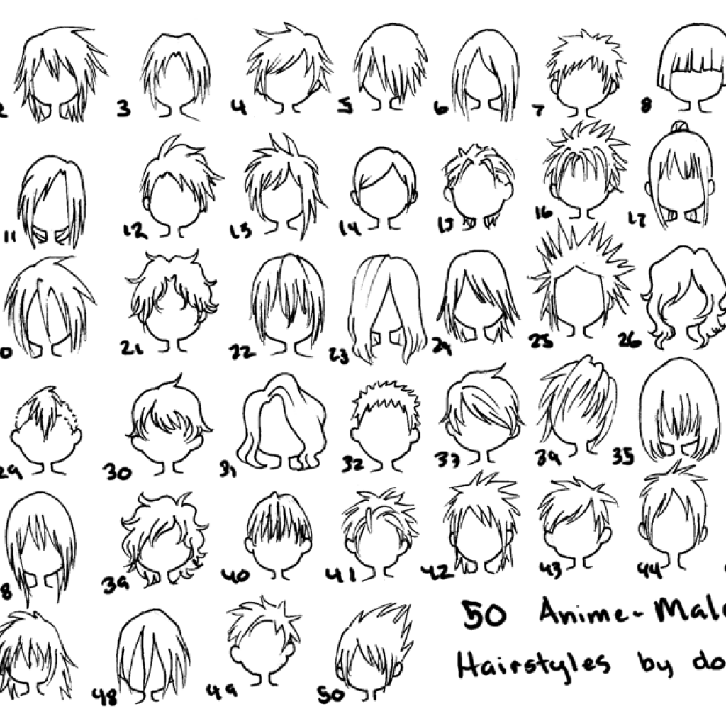 Male Anime Hairstyles Drawing at GetDrawings | Free download