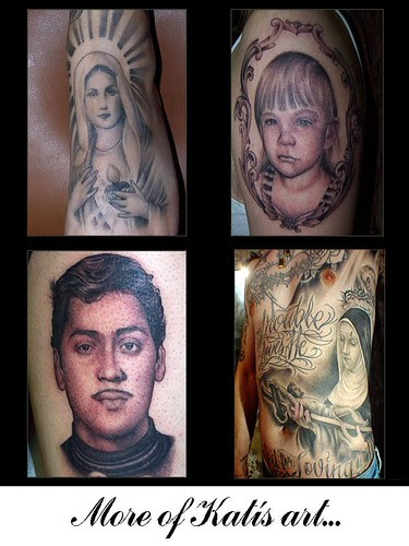Kat's Art. I absolutely love the Mother Mary tattoos…..*totally gobsmacked*