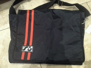 Marks-Spencer-black-with-red-stripes-messenger-bag-BNWT