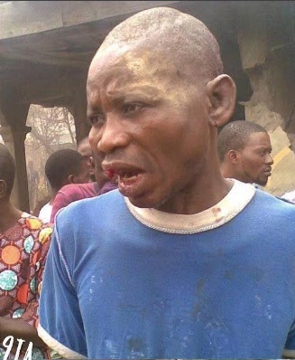 See the 'Evil' Man Caught with Human Parts in Ilorin as Angry Residents Demolish His House