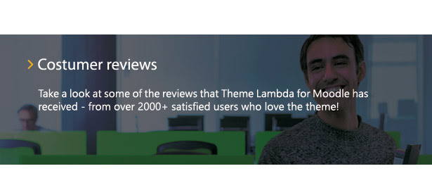 Theme Lambda for Moodle - customer reviews