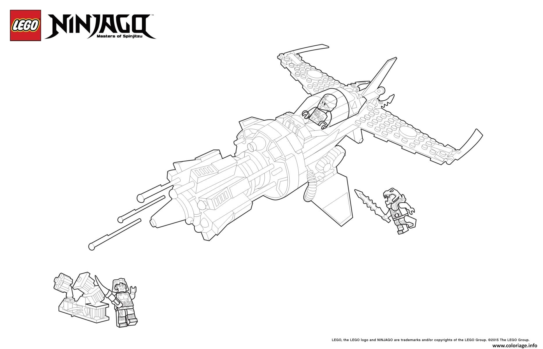 Coloriage de ninjago lego vaisseau dans espace