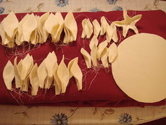 Flower bits for the Amy Butler Snow Mum Pillow