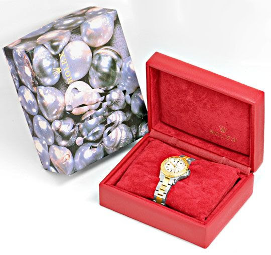 Originalfoto ROLEX YACHT-MASTER DAMENUHR STAHLGOLD