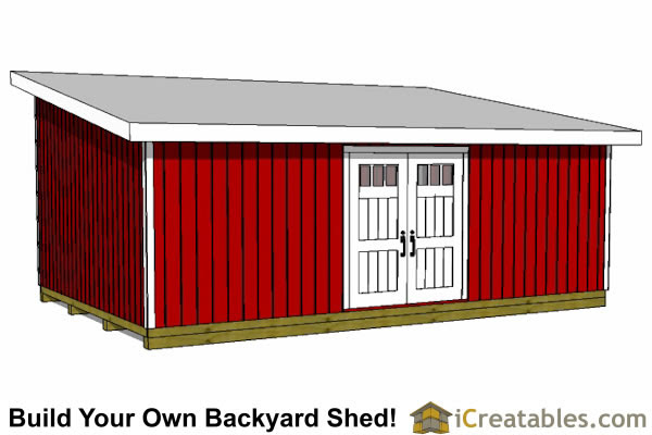 16x24 Lean To Shed Plans | Large Lean To Shed Plans