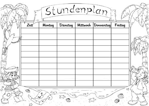 stundenplan-piratenklasse - Zaubereinmaleins - DesignBlog