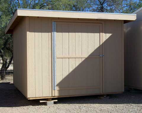 Lean To Style Single Slope Shed Plans With Porch - $11.95