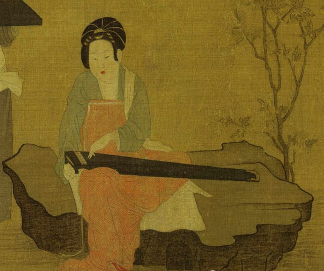 调琴啜茗图－03