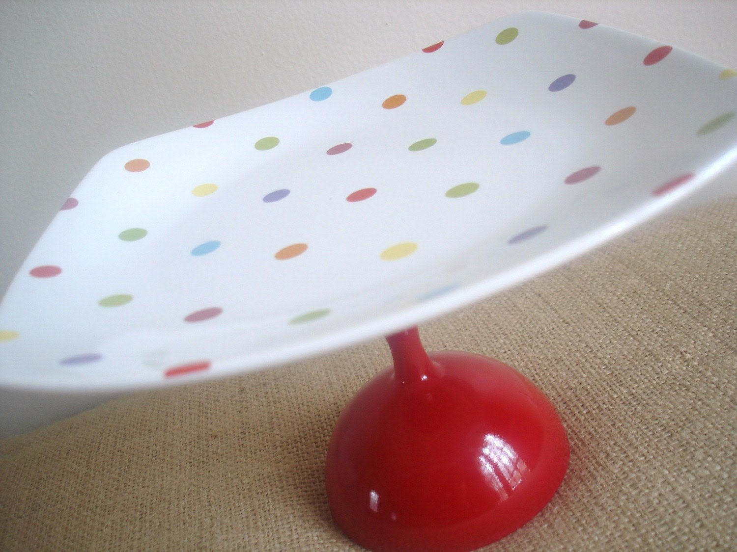 Vintage-Inspired Dessert Pedestal-Whimsical Dot