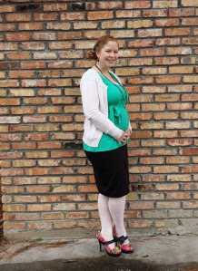 pencil skirt and blouse 1