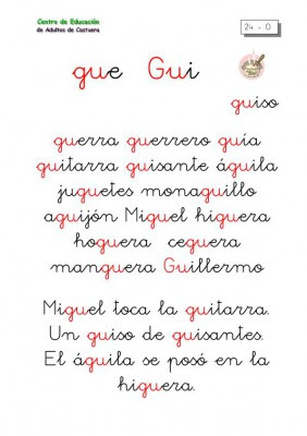METODO DE LECTOESCRITURA LETRA GUE-GUI