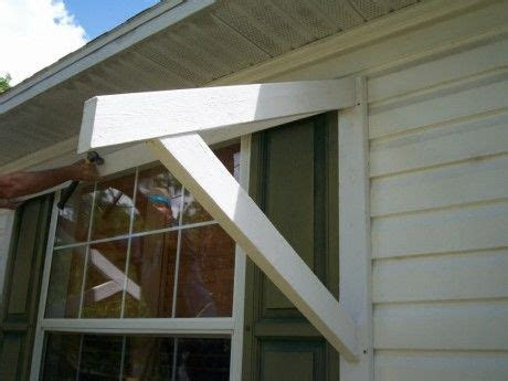diy window awning wood bracket home projects pinterest