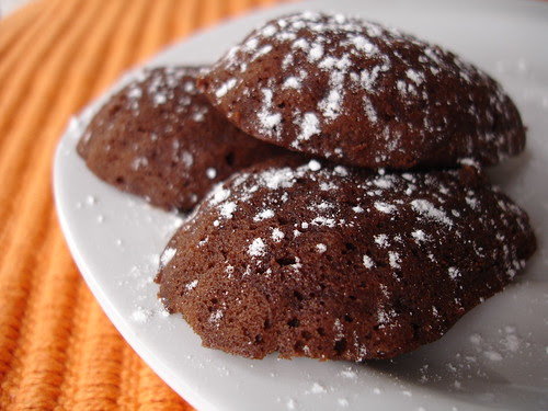 Dark chocolate madeleines