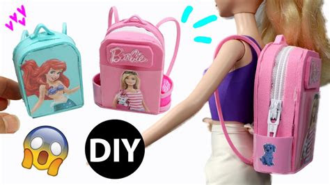 mini barbie backpack school bag  dollsback