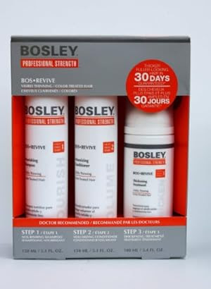 Bosley Revive Starter Pack for Visibly Thinning / Color-Treated Hair 3pc