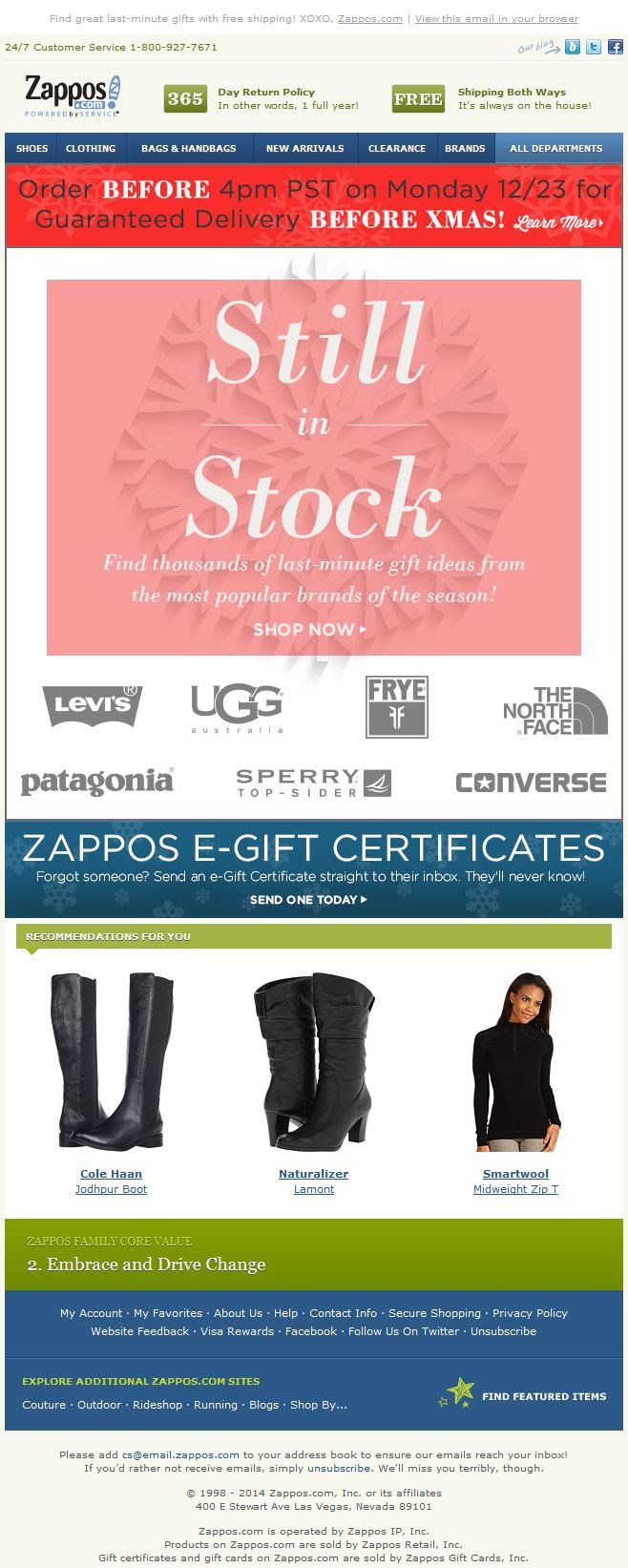 minute gifts; last day for overnight shipping for Christmas delivery ...