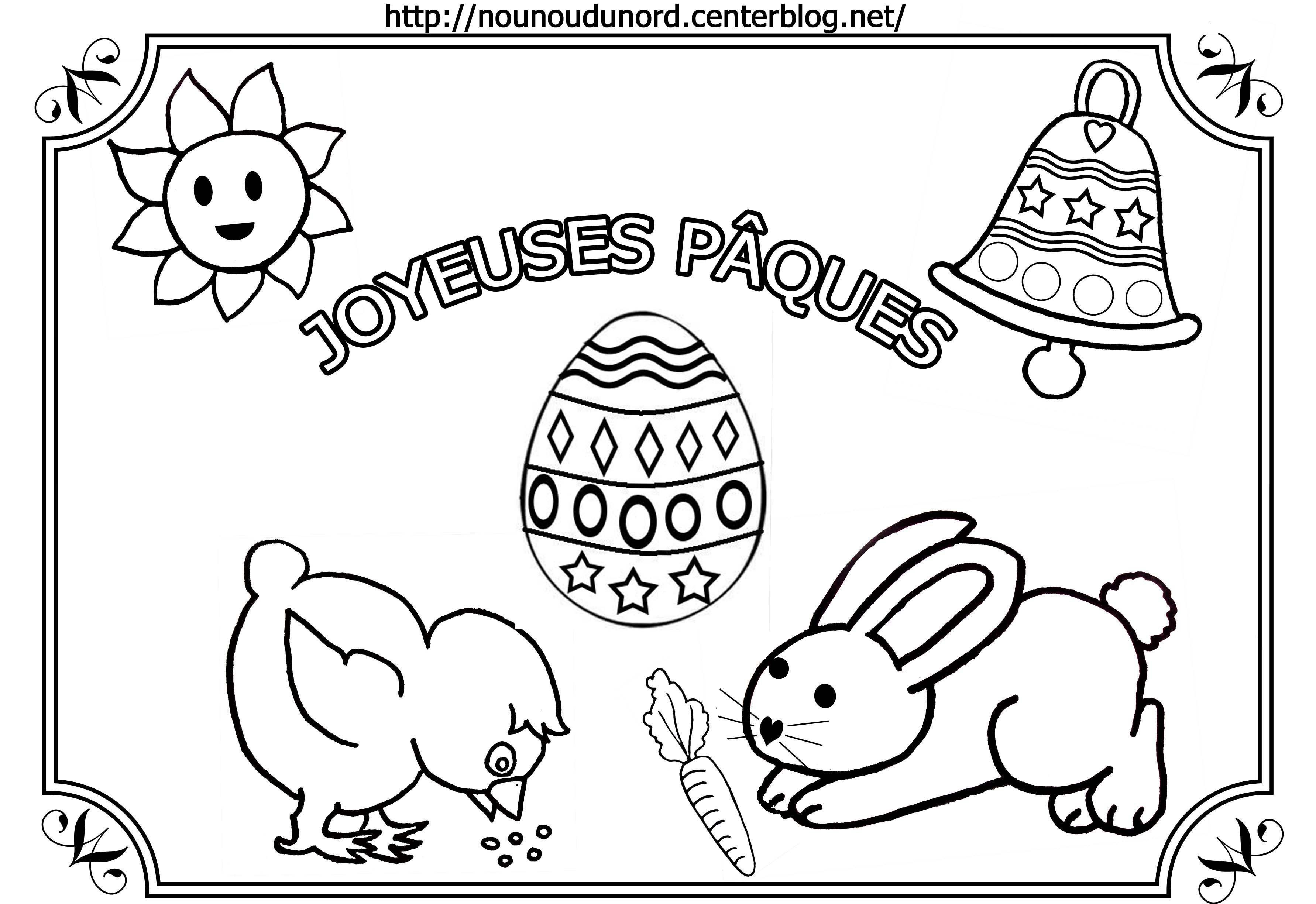 Coloriage tableau de P ques dessin par nounoudunord Coloriage tableau de P ques dessin par nounoudunord