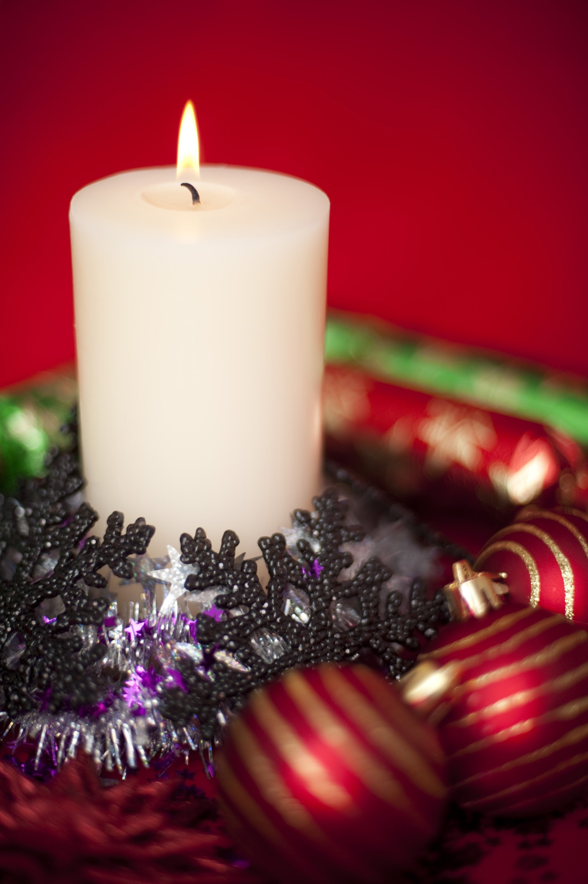 Photo of cosy festive candle | Free christmas images
