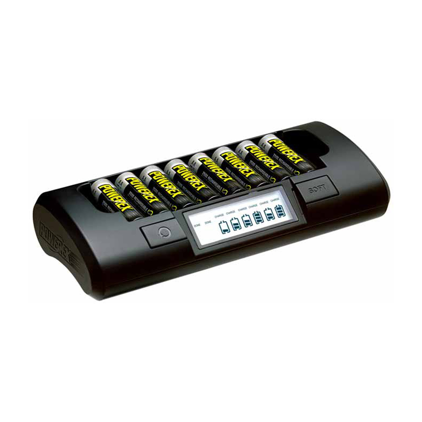 Details about PowerEx 1-Hour Eight Cell AA AAA Battery Charger w LCD