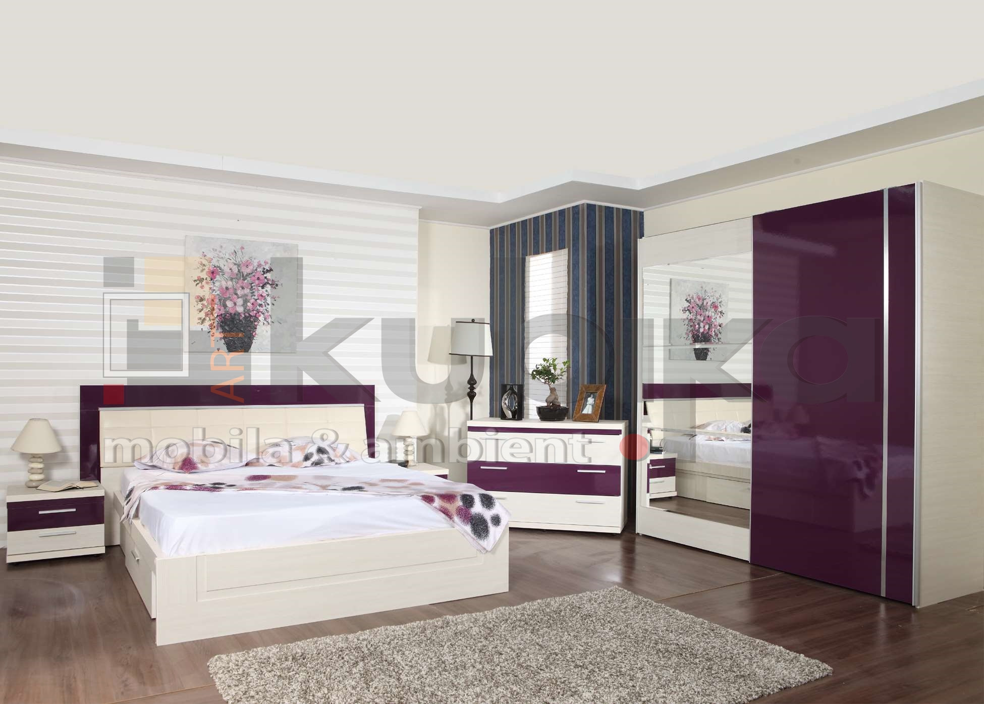 Dormitor Vogue Crem Ml Art Kubika Mobila Ambient Mobila