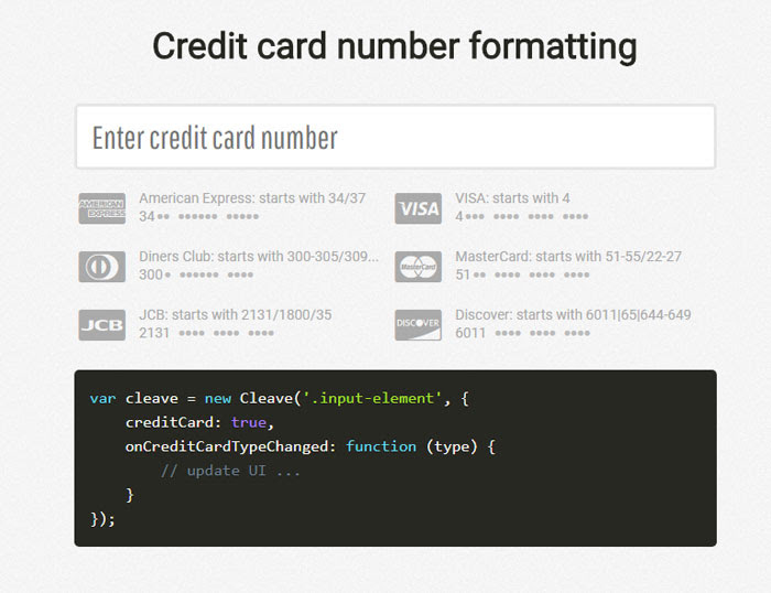 Cleave jQuery Form Plugins To Use In Your Websites (46 Options)