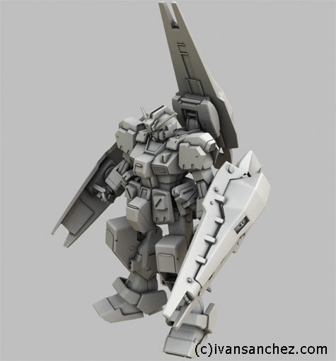 hazel gundam hrududu 3d mesh sandrum