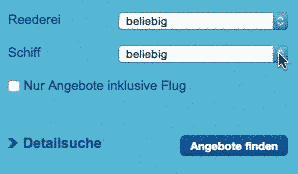 Screenshot of an drop down example.