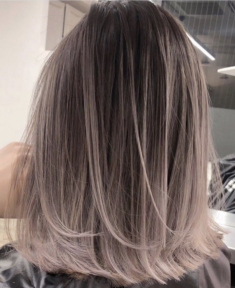 人気のバレイヤージュグラデーションカラー ハイライトカラー エアタッチ 原宿 美容室 Sherry Sherry 原宿美容室