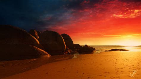 fire beach wallpapers hd wallpapers id
