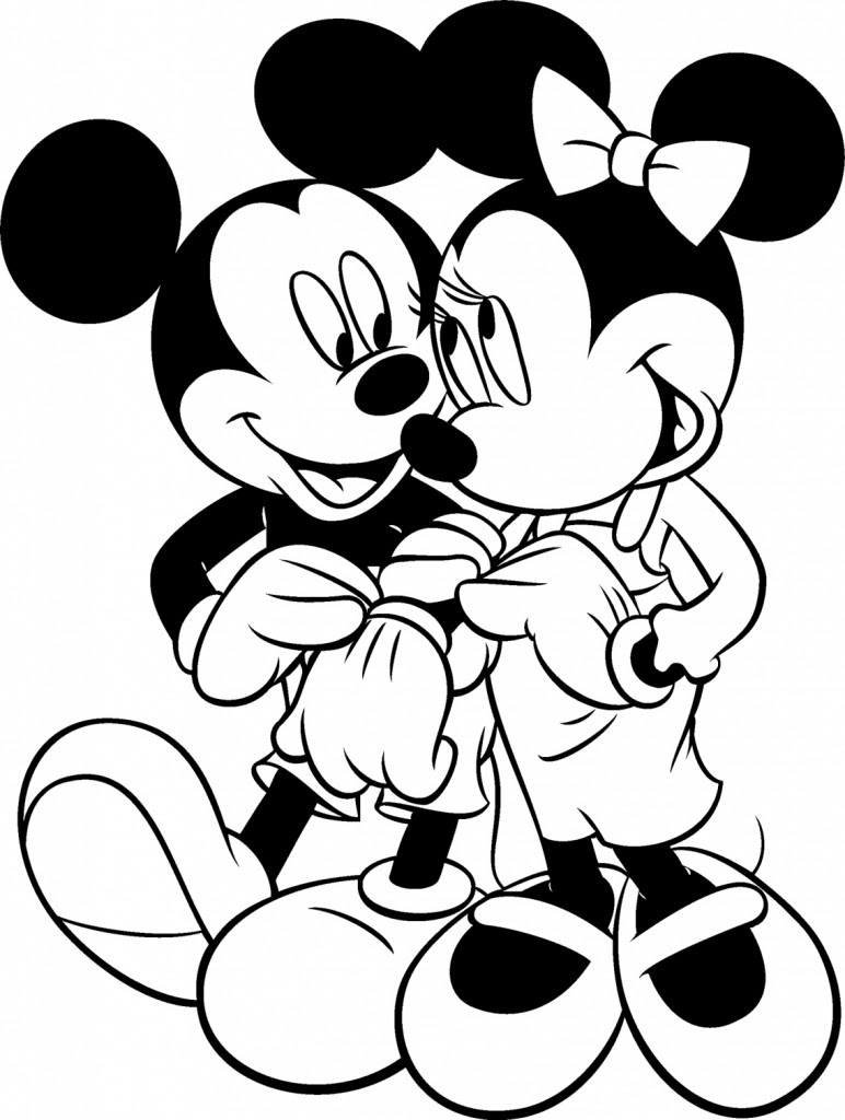 Coloriage mickey minnie imprimer gratuit