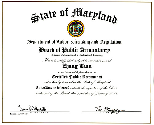 Maryland cpa license renewal