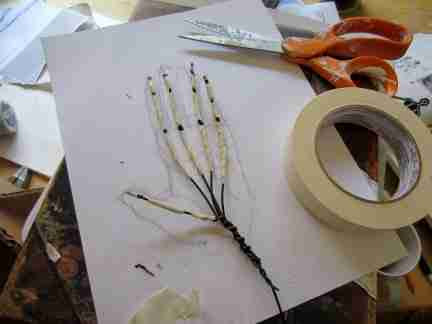 Chimpanzee Sculpture - Hand Armature Step 3
