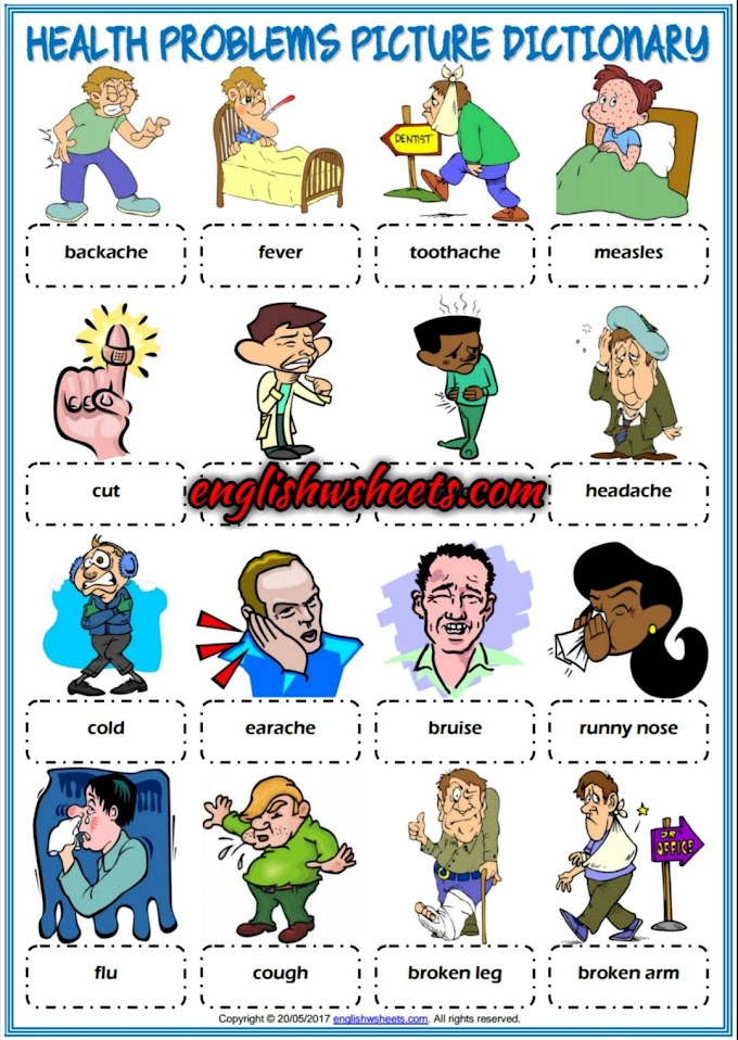 Illnesses Vocabulary / What´s the matter with you - illnesses | Matter worksheets ... - Jason had a few cuts and bruises when he fell off his bike, nothing serious.