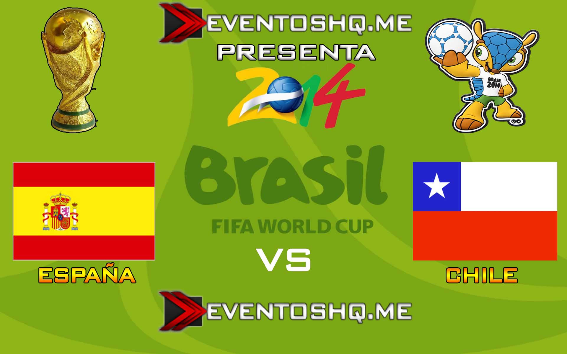Repeticion España vs Chile - Copa Mundial Fifa Brasil 2014 ...