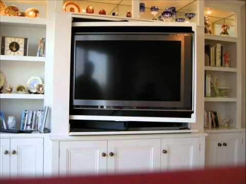 Revolving TV cabinet and bookcase - YouTube