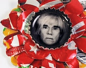 Andy Warhol  Shrine Brooch from recycled metal OOAK