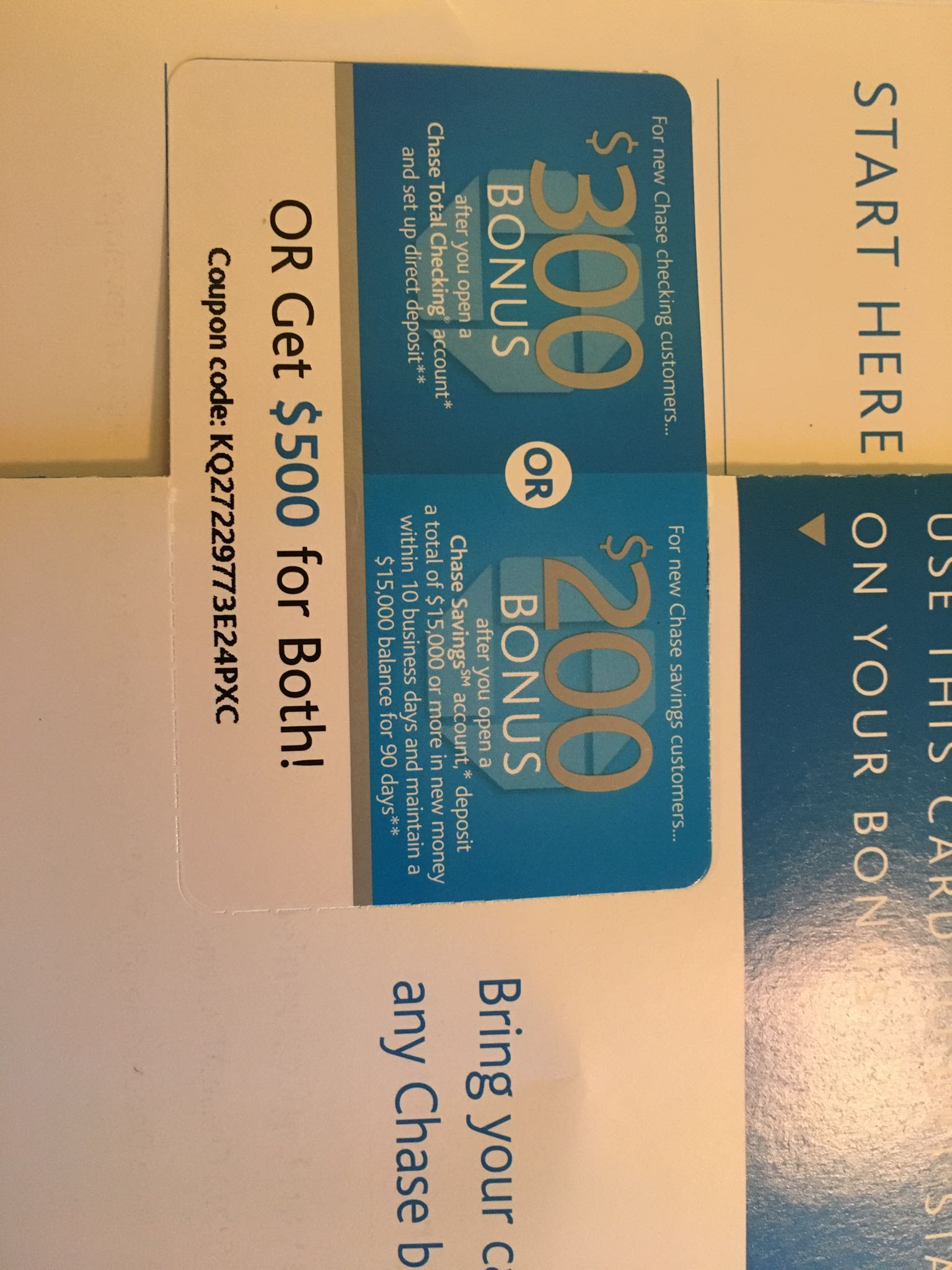 Generate your own Chase Checking/Savings coupons - $500 (YMMV ...