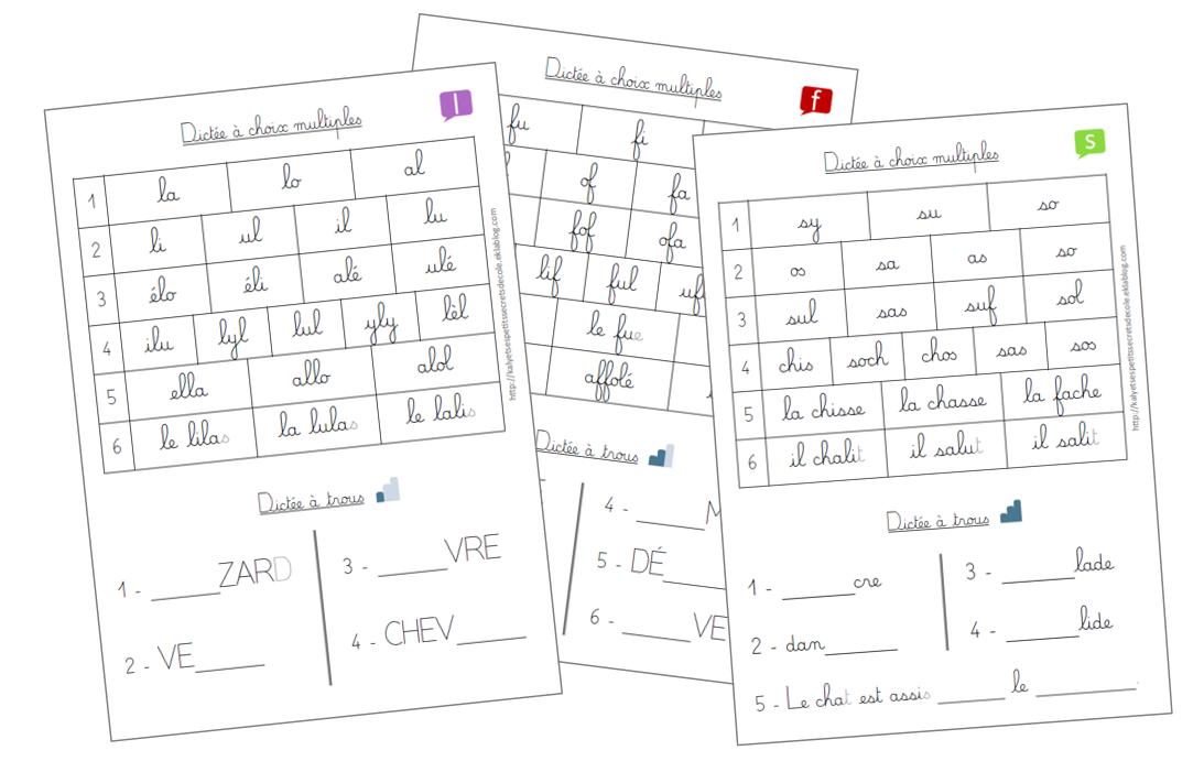 Dictee A Partir De La Methode Piano Graphemes Simples Kaly Et Ses Petits Secrets D Ecole