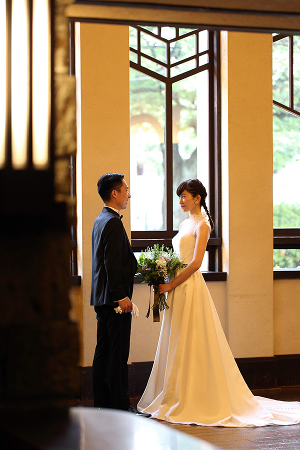 Party Report 自由学園明日館にてご結婚式をされました素敵なお二人 ウェディングドレス レンタル Anela Clothing アーネラクロージング