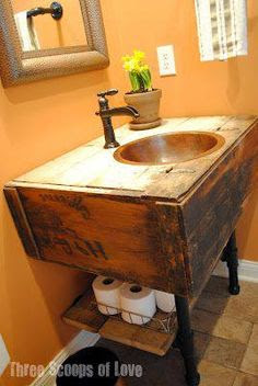 Pine Sink Consoles - Kitchen Layout and Decorating Ideas