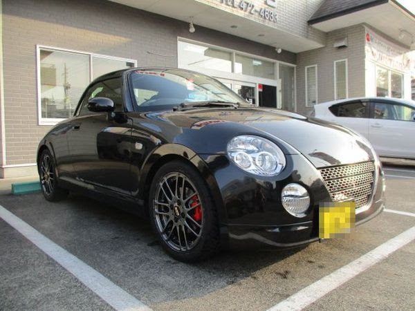 キャリパー塗装 コペン オートヨは車検 整備 新車 中古車販売を行ってる会社