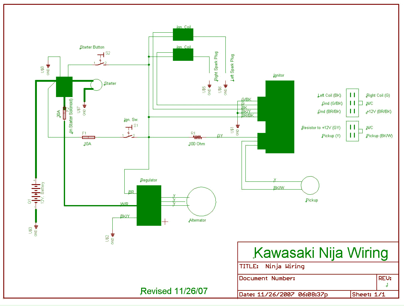 Wiring Diagram Ninja 250 - Home Wiring Diagram