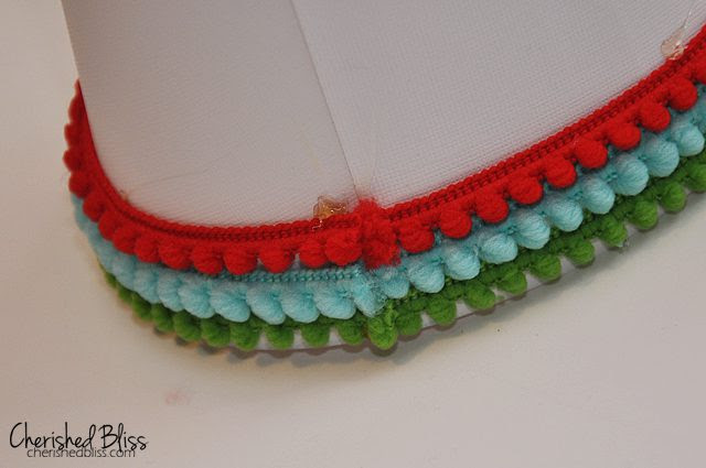 Whimsical Pom Pom Ribbon Christmas Tree via cherishedbliss.com #christmas