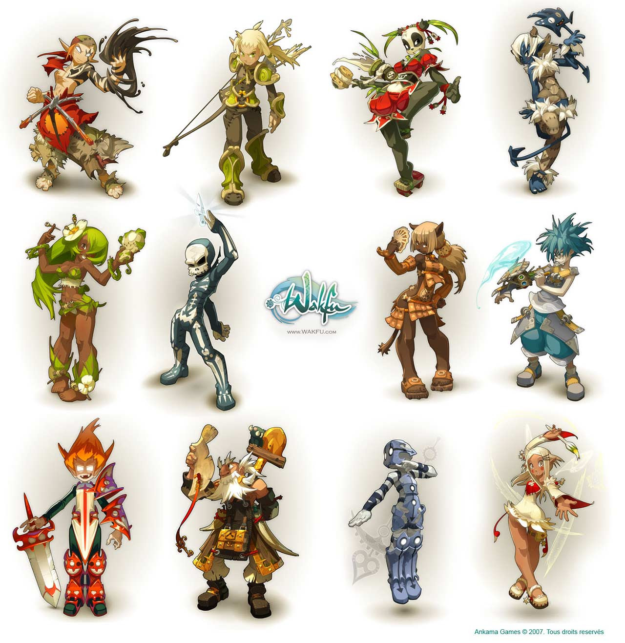 Character designs from the world of WAKFU