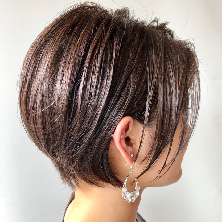 シースルー前下がりショートボブ ヘアスタイル 美容院 美容室 モリオフロムロンドン 原宿本店 大宮 池袋 成増