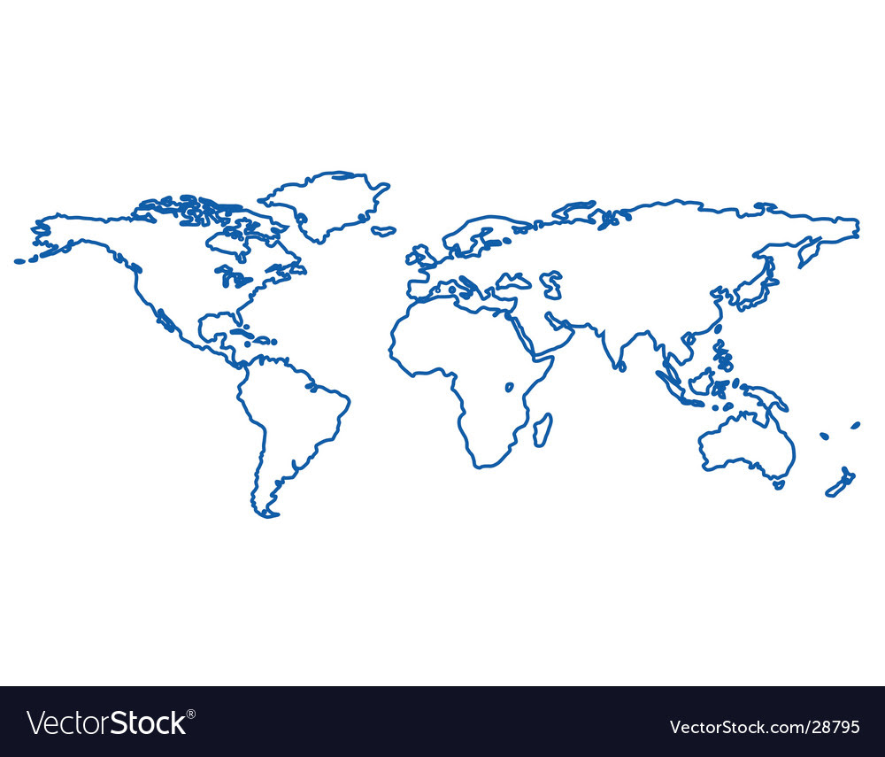 World Outline Vector. Artist: svetlin; File type: Vector EPS 