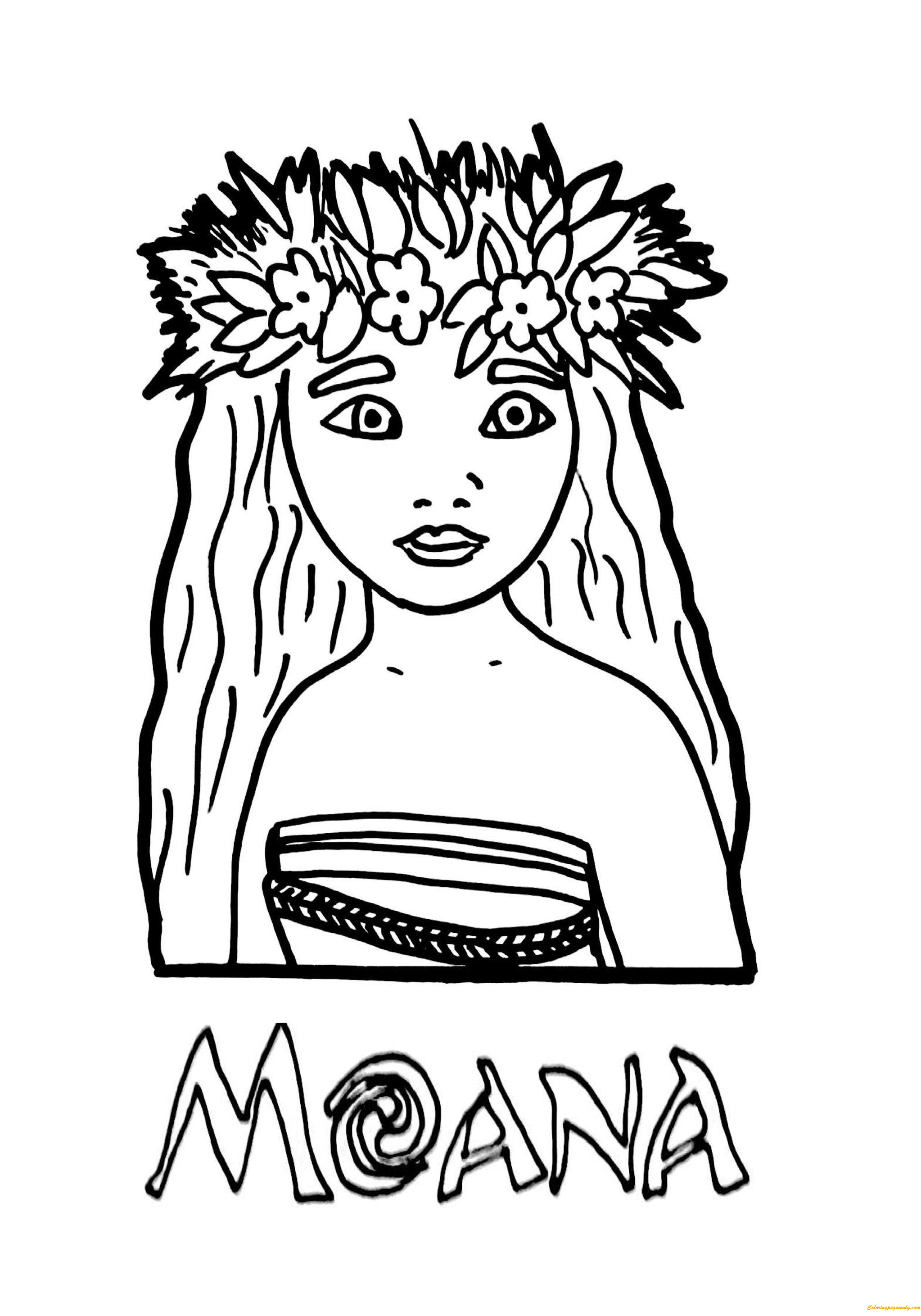 Download Princess Moana Coloring Page - Free Coloring Pages Online
