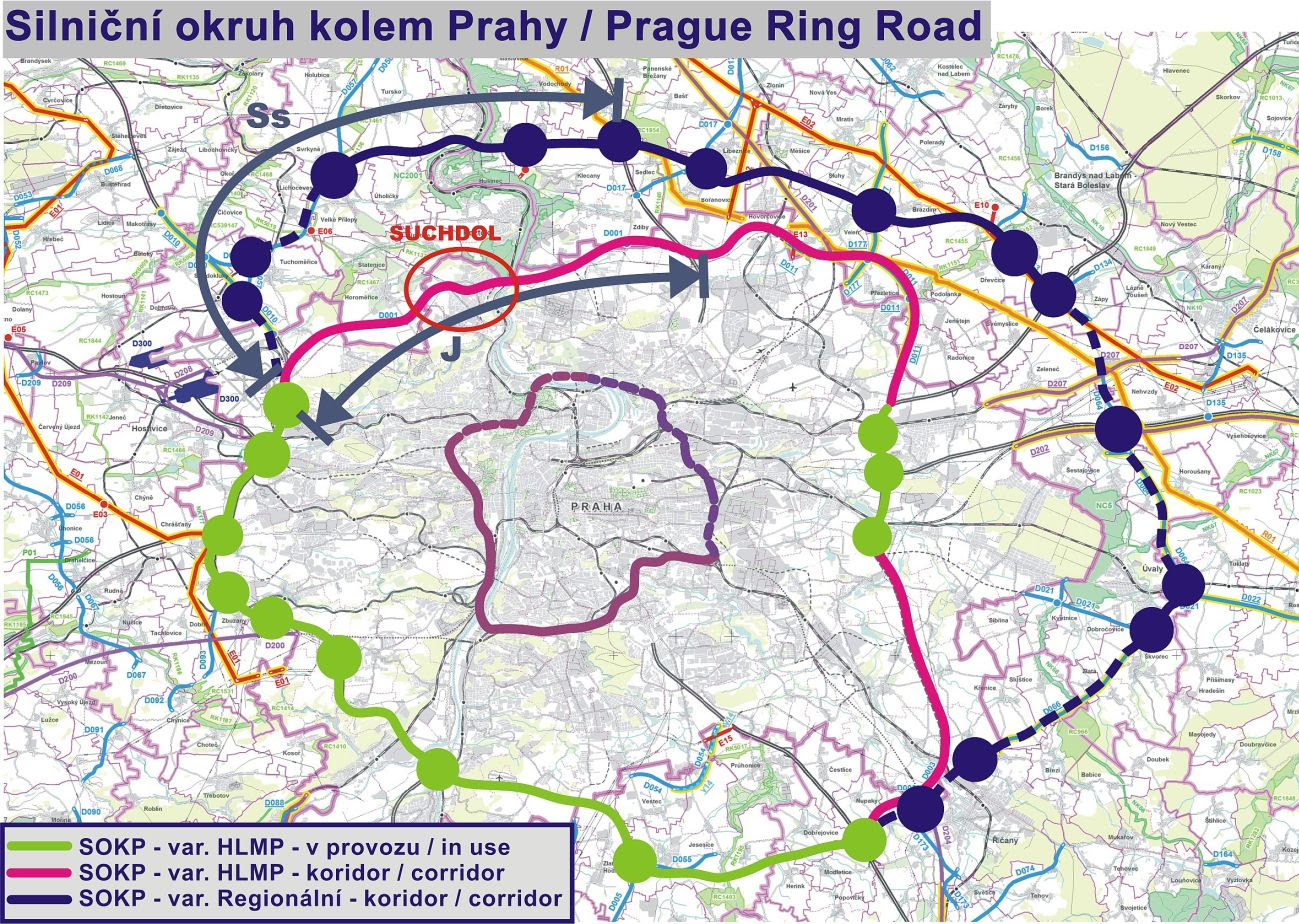 praha suchdol mapa Silniční okruh kolem Prahy R1 praha suchdol mapa