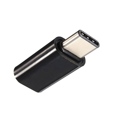 SAWAKE External Link Conversion USB 3.1 Type C Male Micro USB 2.0 Female Adapter with USB3.1 type Black